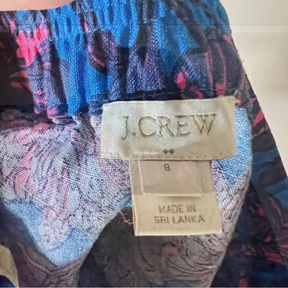 J Crew Elastic Waist Linen Shorts